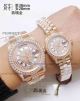 Perfect Replica Rolex Datejust Rose Gold Diamond Case President Diamond Band Couple Watch (3)_th.jpg